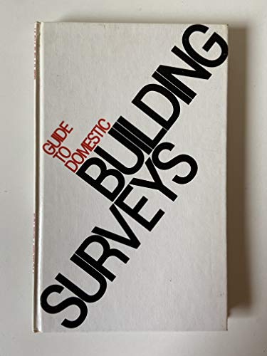 Imagen de archivo de Guide to Domestic Building Surveys a la venta por Better World Books Ltd