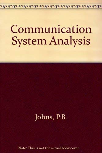 Beispielbild fr Communication Systems Analysis zum Verkauf von Better World Books: West