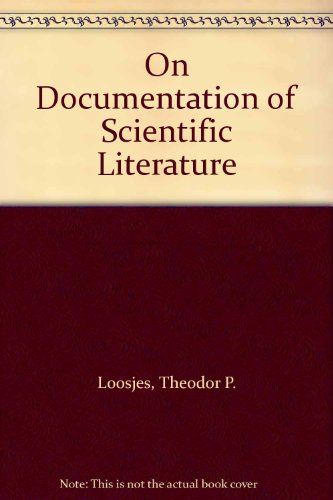 9780408704298: On Documentation of Scientific Literature