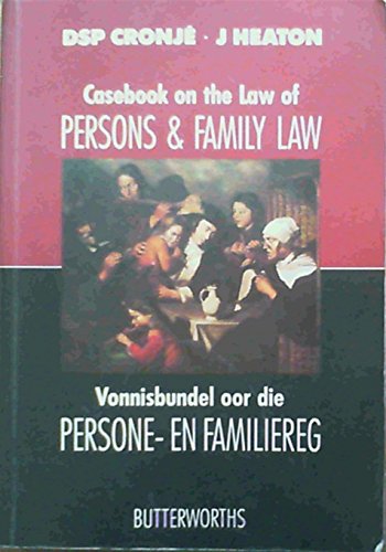 9780409020809: Casebook on the Law of Persons and Family Law
