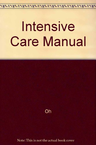 Stock image for Intensive Care Manual for sale by Bahamut Media