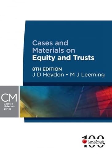 Imagen de archivo de Cases & Materials on Equity & Trusts - 8th Edition a la venta por dsmbooks