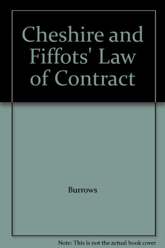 Cheshire and Fiffots' Law of Contract (9780409789812) by Burrows; Finn; Todd
