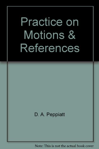 Stock image for Practice on Motions and References for sale by bmyguest books