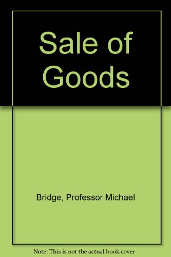Beispielbild fr Sale of Goods., (Canadian Edition). zum Verkauf von Cambridge Rare Books