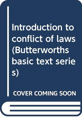 Beispielbild fr Introduction to Conflict of Laws zum Verkauf von Better World Books