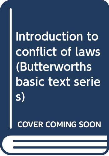 Imagen de archivo de Introduction to Conflict of Laws a la venta por Better World Books