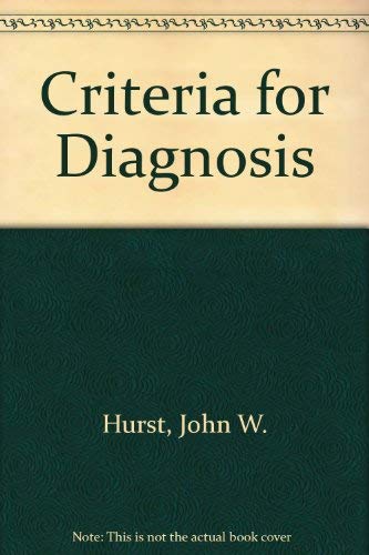 Imagen de archivo de Criteria for diagnosis a la venta por A Squared Books (Don Dewhirst)