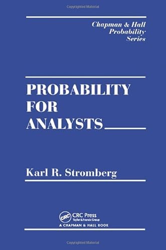 Imagen de archivo de Probability for Analysts (Chapman & Hall Probability Series) a la venta por Phatpocket Limited