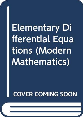 Elementary Differential Equations