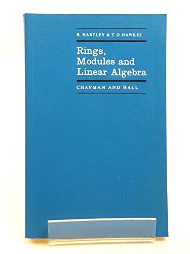 9780412098109: Rings, Modules and Linear Algebra