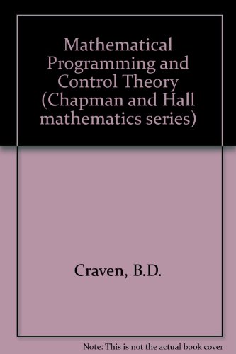 Mathematical Programming and Control Theory