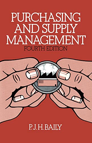Purchasing and Supply Management (9780412156908) by Baily, P J H