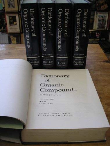 Stock image for Dictionary Organic Compounds, Fifth Edition, Seven Volumes for sale by Phatpocket Limited