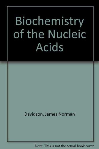 Stock image for Biochemistry of Nucleic Acids for sale by Better World Books