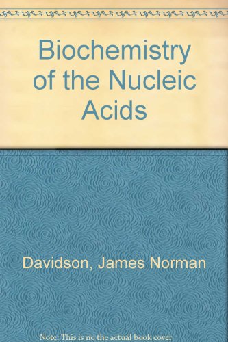 Beispielbild fr The Biochemistry of the Nucleic Acids: 9th ed zum Verkauf von Bingo Used Books