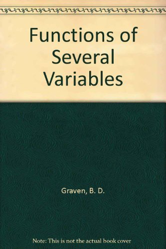 9780412233302: Functions of Several Variables