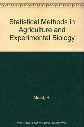 9780412301100: Statistical Methods in Agriculture and Experimental Biology