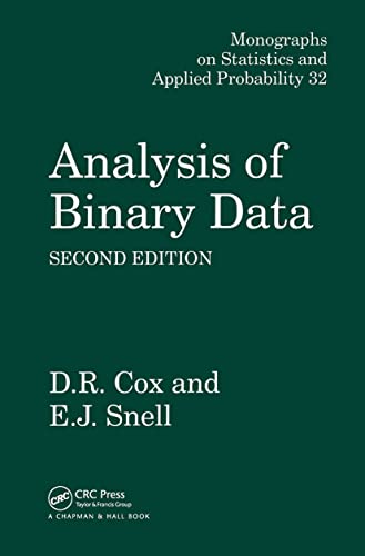 9780412306204: Analysis of Binary Data: 32 (Chapman & Hall/CRC Monographs on Statistics and Applied Probability)