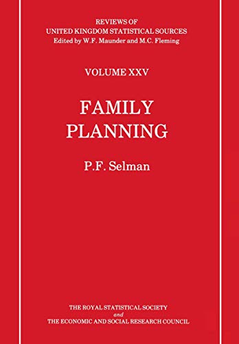 Imagen de archivo de Family Planning [Reviews of United Kingdom Statistical Sources, Volume 25] a la venta por Tiber Books