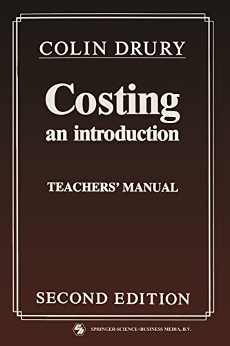 Imagen de archivo de Costing: An introduction Teachers' Manual a la venta por WorldofBooks