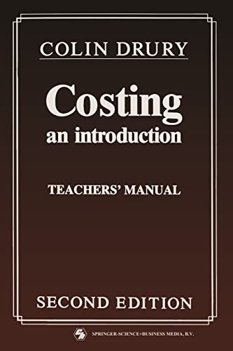 Stock image for Costing: An introduction Teachers' Manual for sale by WorldofBooks