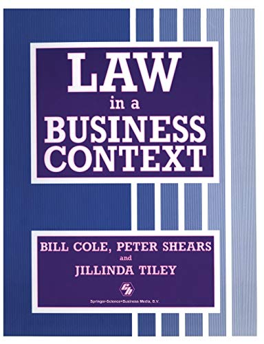9780412375200: Law in a Business Context