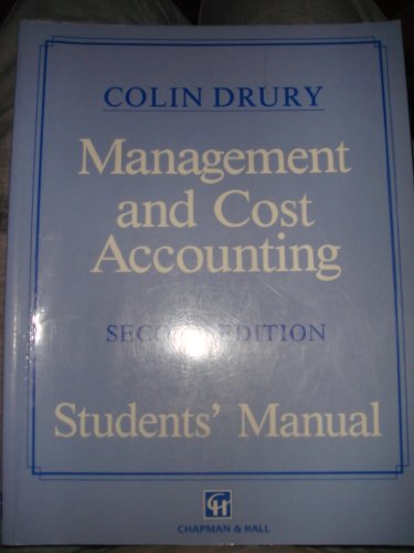Beispielbild fr Management and Cost Accounting: Student's Manual zum Verkauf von WorldofBooks
