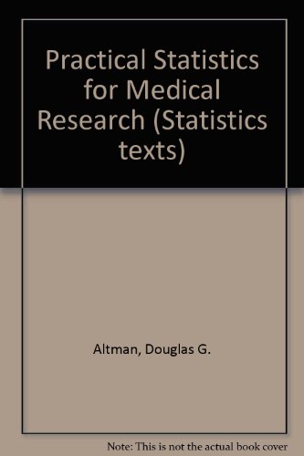 9780412386206: Practical Statistics for Medical Research