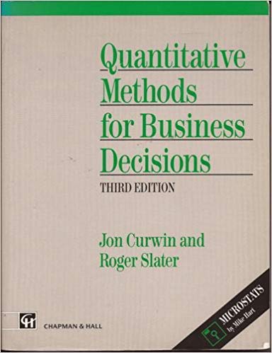 Beispielbild fr Quantitative Methods for Business Decisions zum Verkauf von WorldofBooks