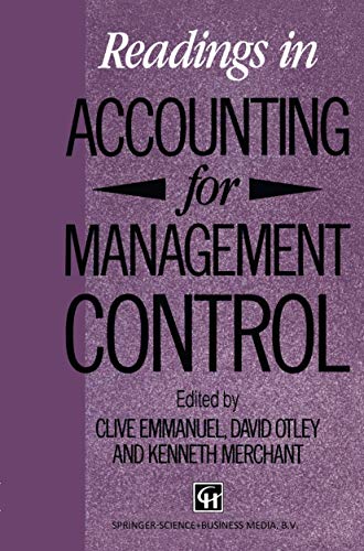 Beispielbild fr Readings in Accounting for Management Control (Chapman & Hall Series in Accounting and Finance) zum Verkauf von WorldofBooks