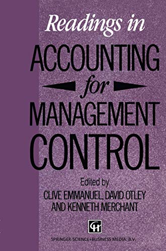 Imagen de archivo de Readings in Accounting for Management Control (Chapman & Hall Series in Accounting and Finance) a la venta por WorldofBooks