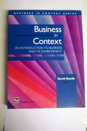 Beispielbild fr Business in Context: An Introduction to Business and Its Environment (Business in Context) zum Verkauf von Goldstone Books