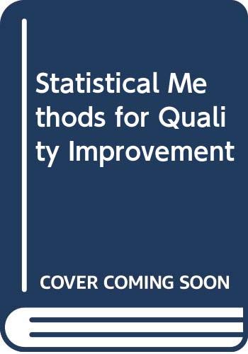 9780412489600: Statistical Methods for Quality Improvement