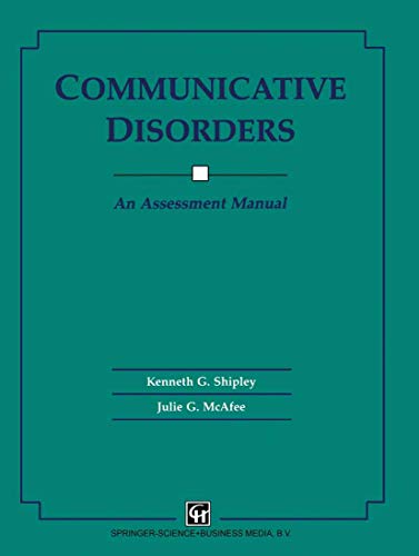 9780412495106: Communicative Disorders: An Assessment Manual