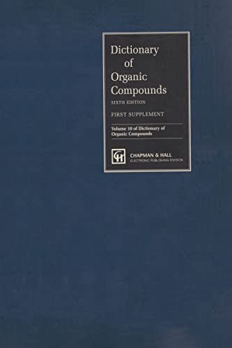 Stock image for Dictionary of Organic Compounds, Sixth Edition, Supplement 1 for sale by Buchpark