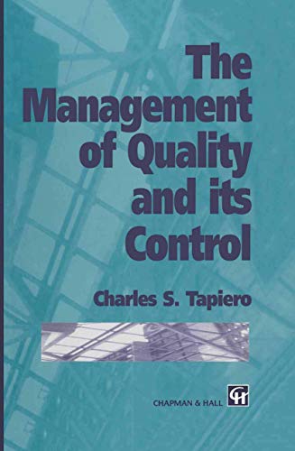 Beispielbild fr The Management of Quality and its Control Tapiero, Charles zum Verkauf von CONTINENTAL MEDIA & BEYOND