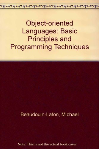 Image d'archives pour Object-Oriented Languages: Basic Principles and Programming Techniques mis en vente par Phatpocket Limited