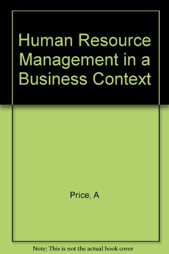 9780412572302: Human Resource Management in a Business Context (Business in Context Series)