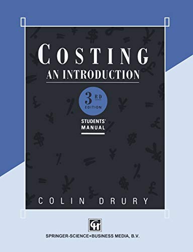 Imagen de archivo de Costing An introduction: Students   Manual a la venta por WorldofBooks