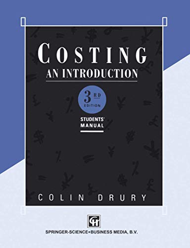 9780412588006: Costing an Introduction: Students Manual