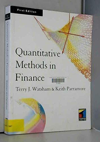 Beispielbild fr Quantitative Methods in Finance zum Verkauf von ZBK Books