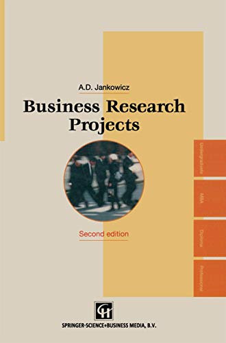 Stock image for Business Research Projects (Management Education & Development) [Paperback] Jankowicz, A. D. for sale by Re-Read Ltd