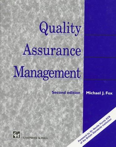 Quality Assurance Management (9780412636608) by Fox, Michael J.