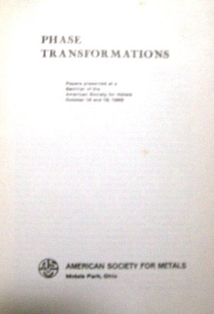 Phase Transformations (9780412682100) by H.I. (Editor) Aaronson