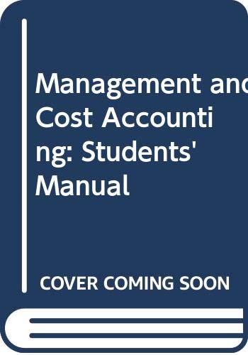 Stock image for Management and Cost Accounting for sale by Ammareal