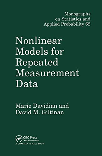 Beispielbild fr Nonlinear Models for Repeated Measurement Data: Vol 62 zum Verkauf von Revaluation Books