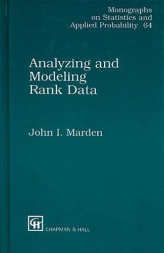 Beispielbild fr Analyzing and Modeling Rank Data zum Verkauf von Revaluation Books