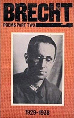 Beispielbild fr Bertolt Brecht Poems Part Two 1929 - 1938 zum Verkauf von Chapter 1