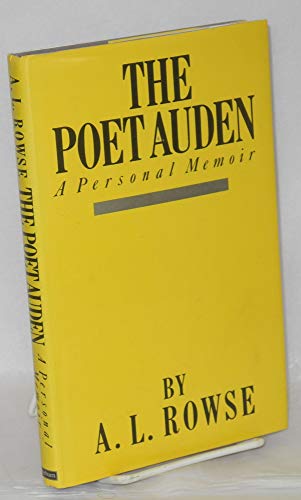 Beispielbild fr The poet Auden: A personal memoir zum Verkauf von Wonder Book